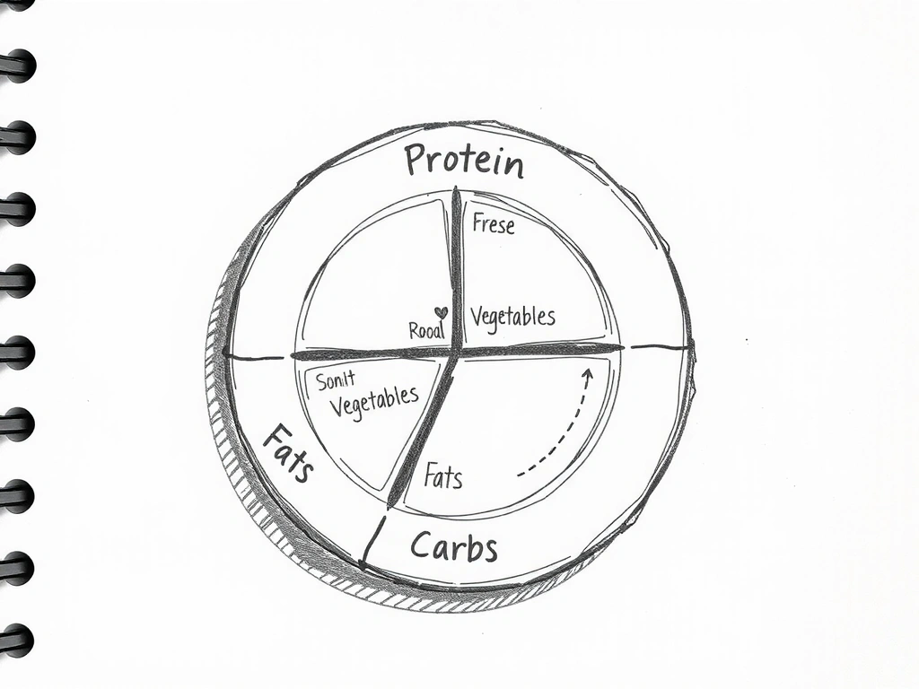 Schéma 'Kruhový model talíře' - ruční kresba